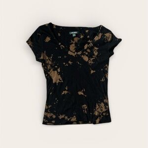 Wild Fable Black and Brown Patterned Tee